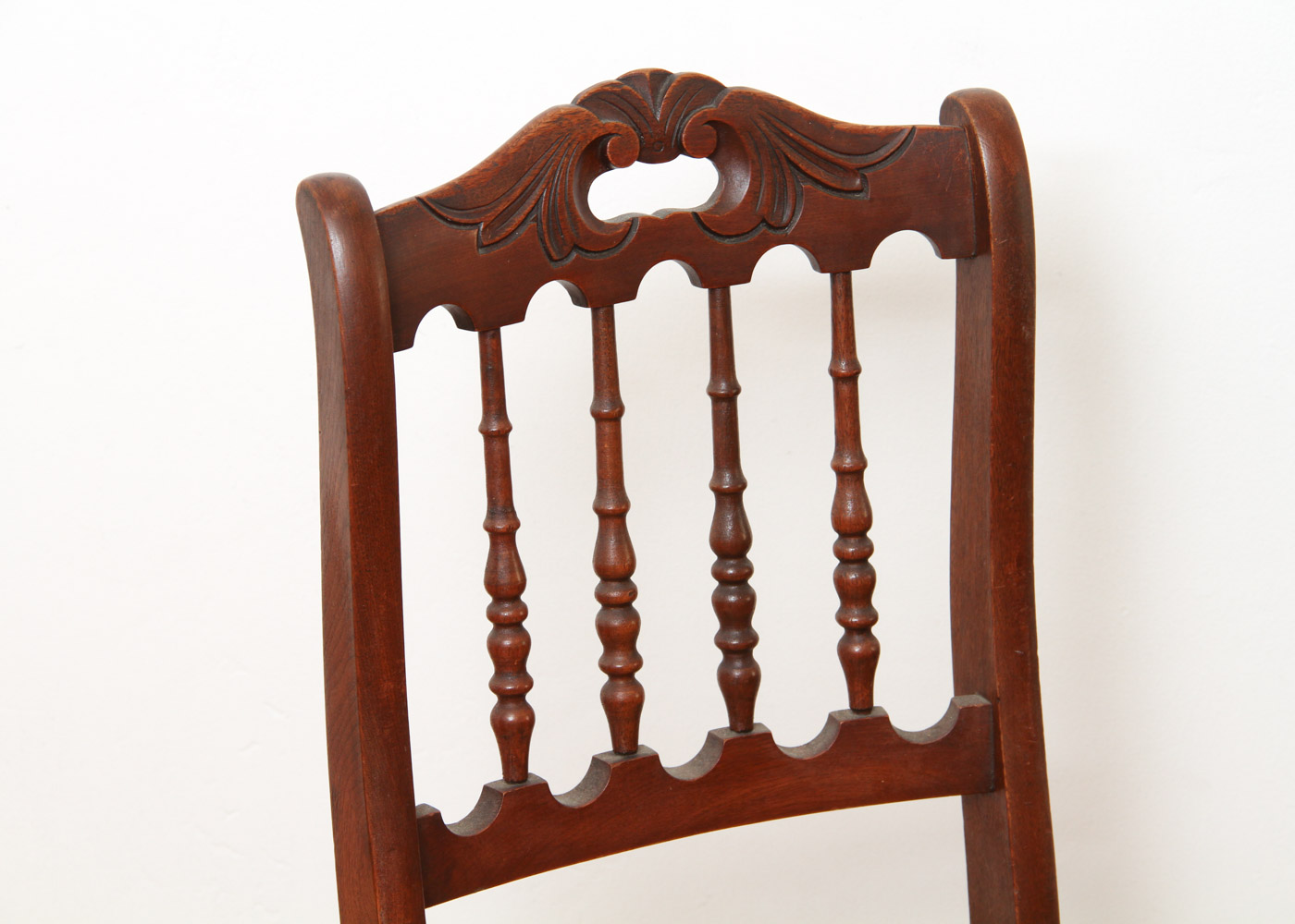 Three Wooden Spindleback Chairs
