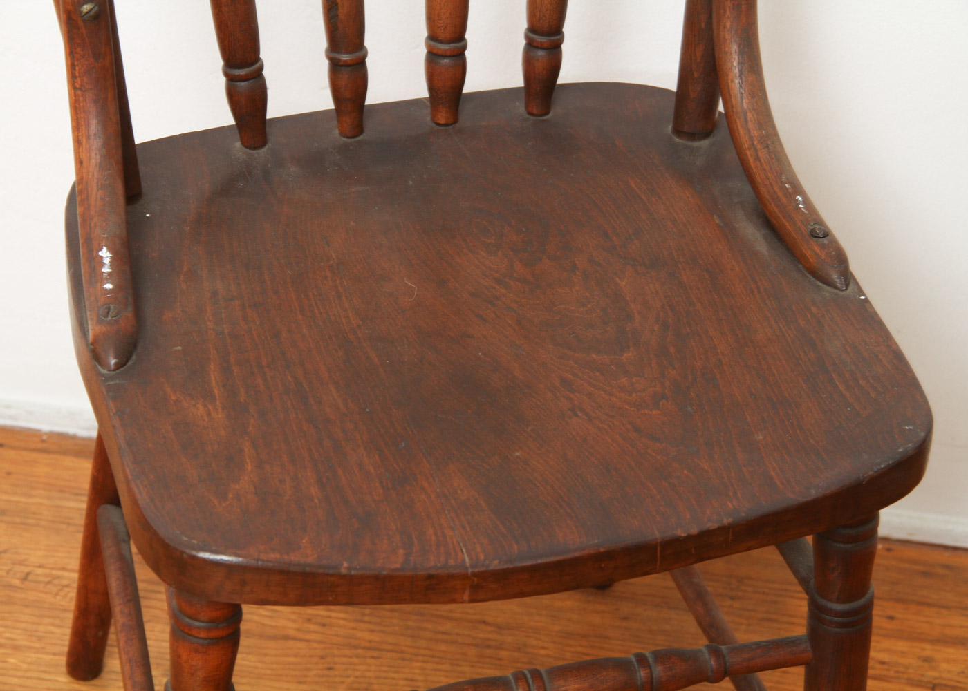 Three Wooden Spindleback Chairs