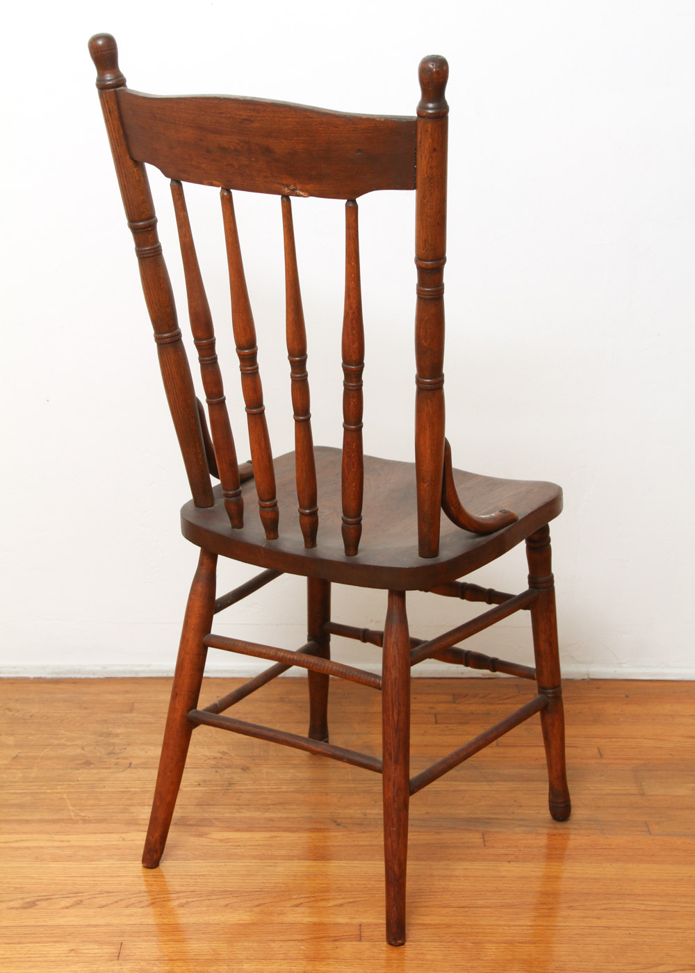 Three Wooden Spindleback Chairs