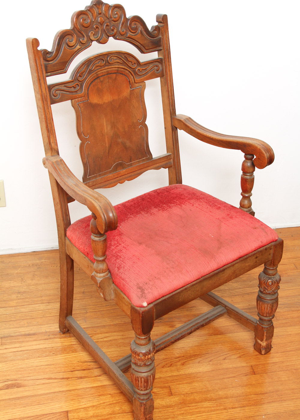 Set of Six of Vintage Jacobean Style Dining Room Chairs