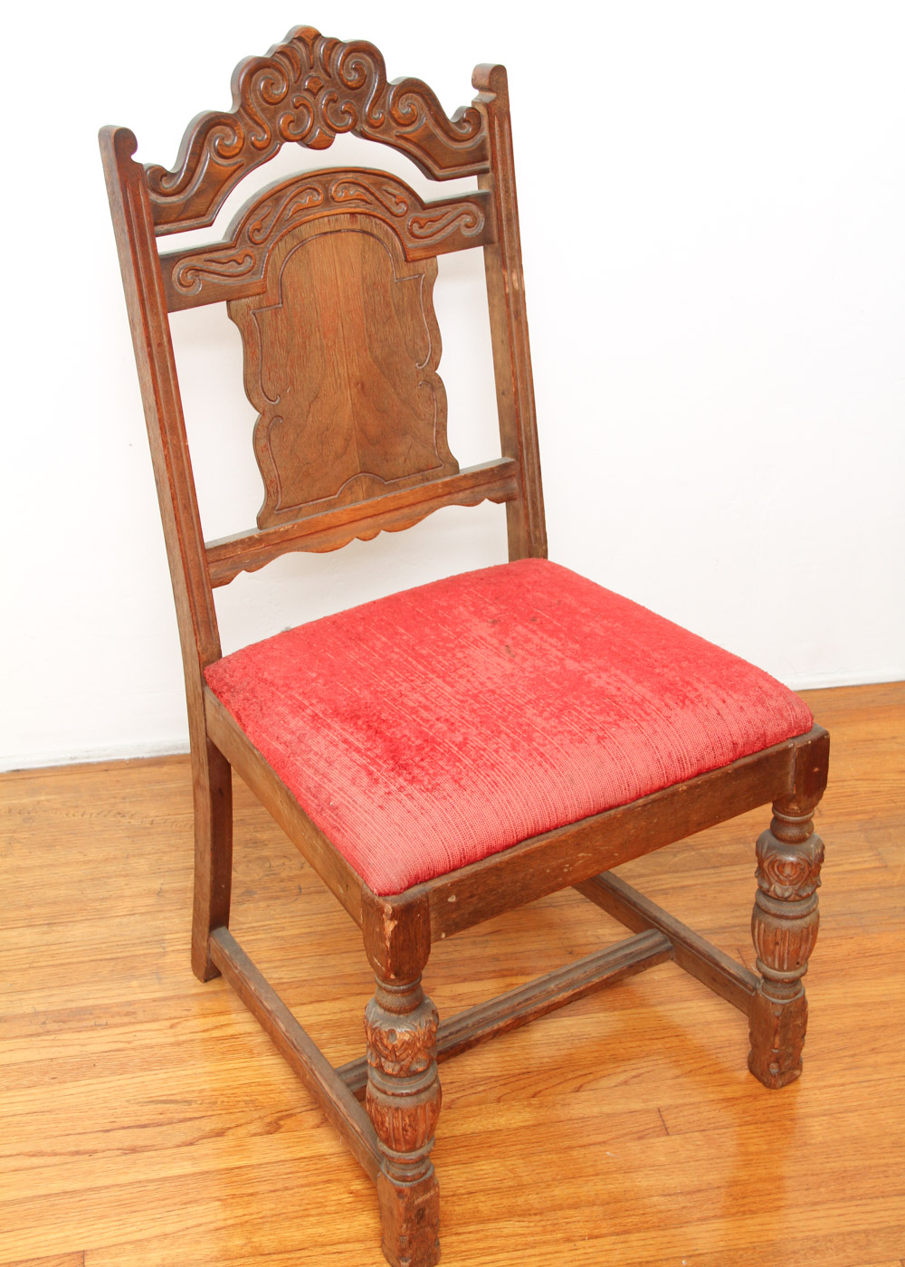 Set of Six of Vintage Jacobean Style Dining Room Chairs