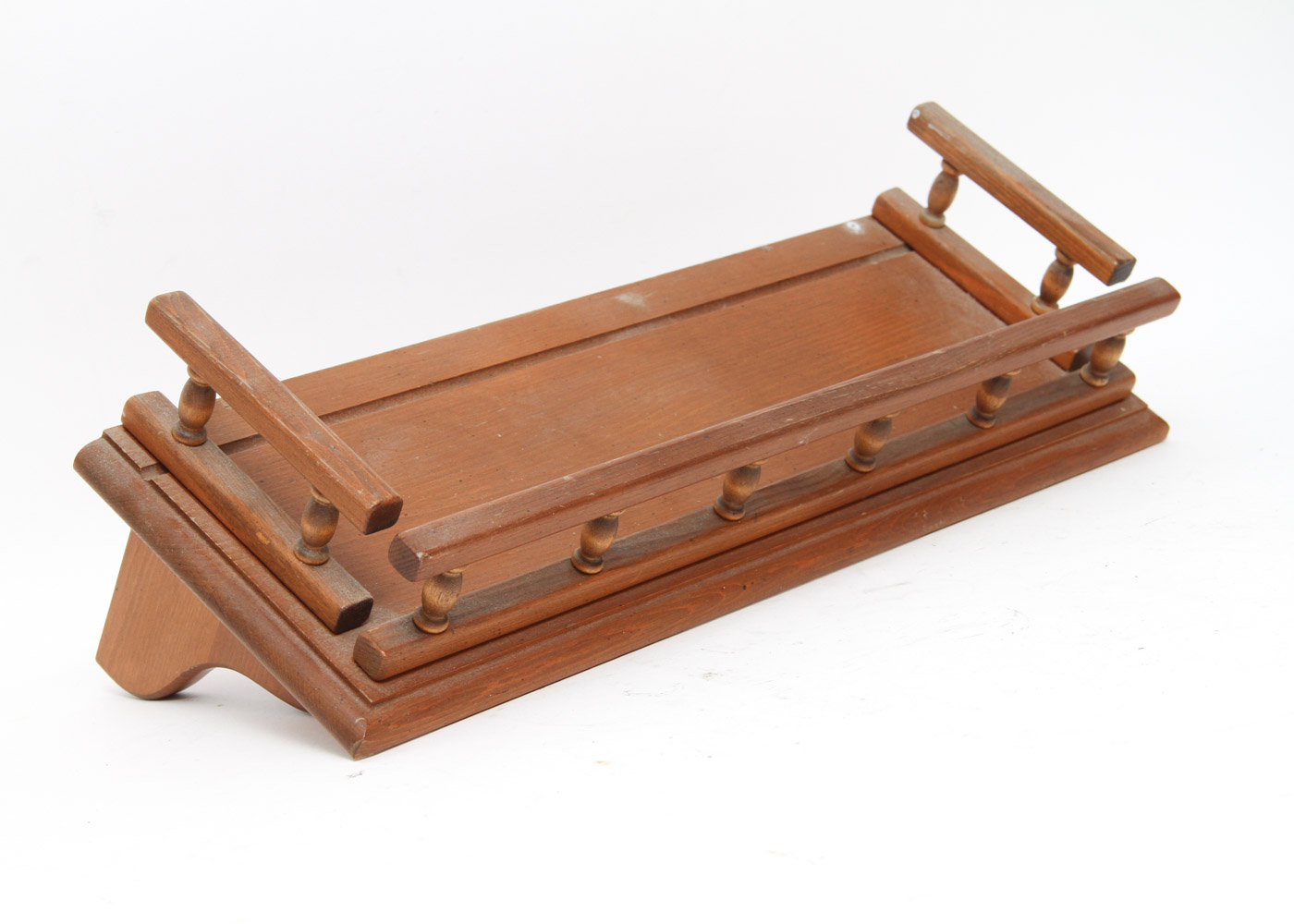 Wooden Hanging Shelf and Decorative Items