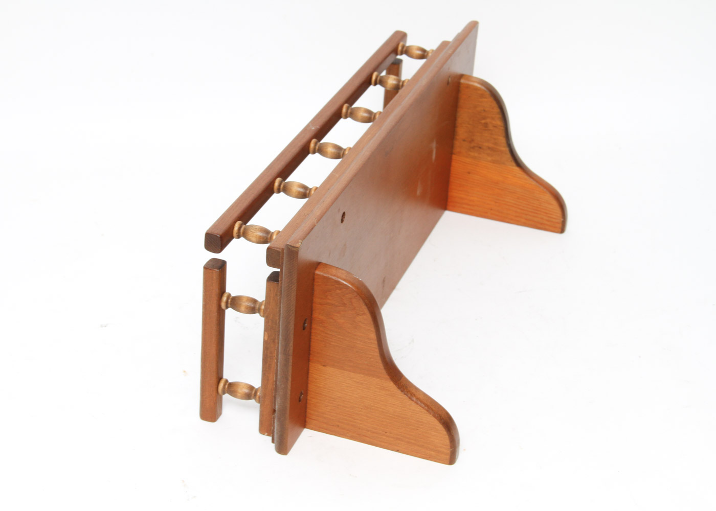 Wooden Hanging Shelf and Decorative Items