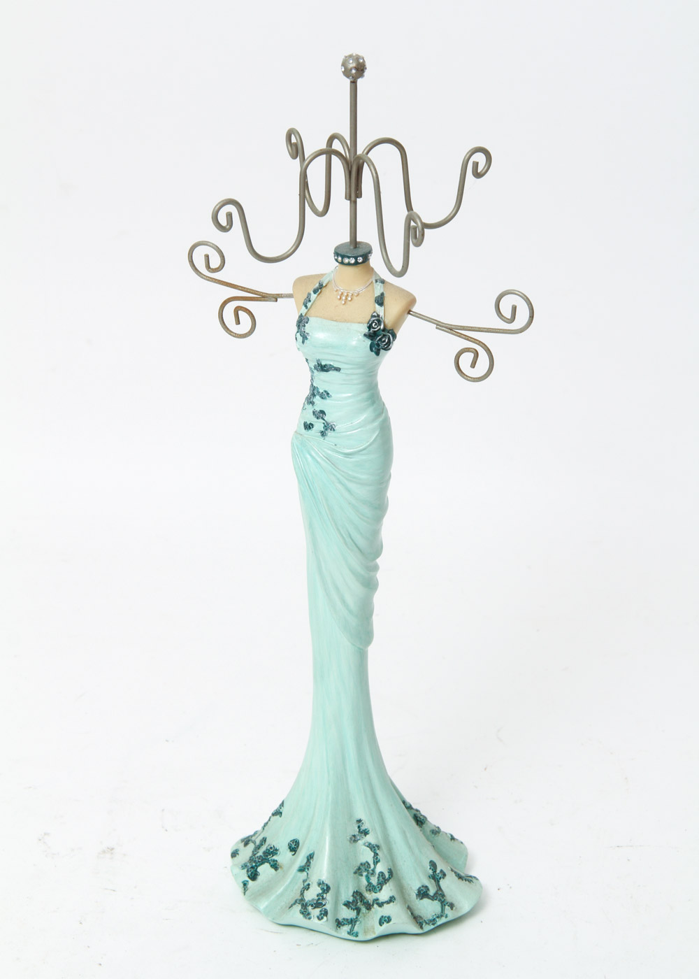 Wooden Hanging Shelf and Decorative Items