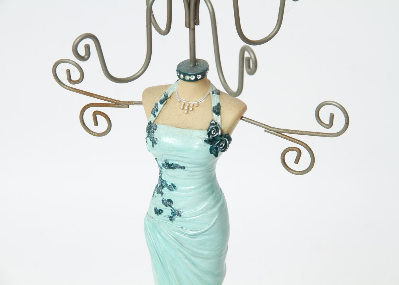 Wooden Hanging Shelf and Decorative Items