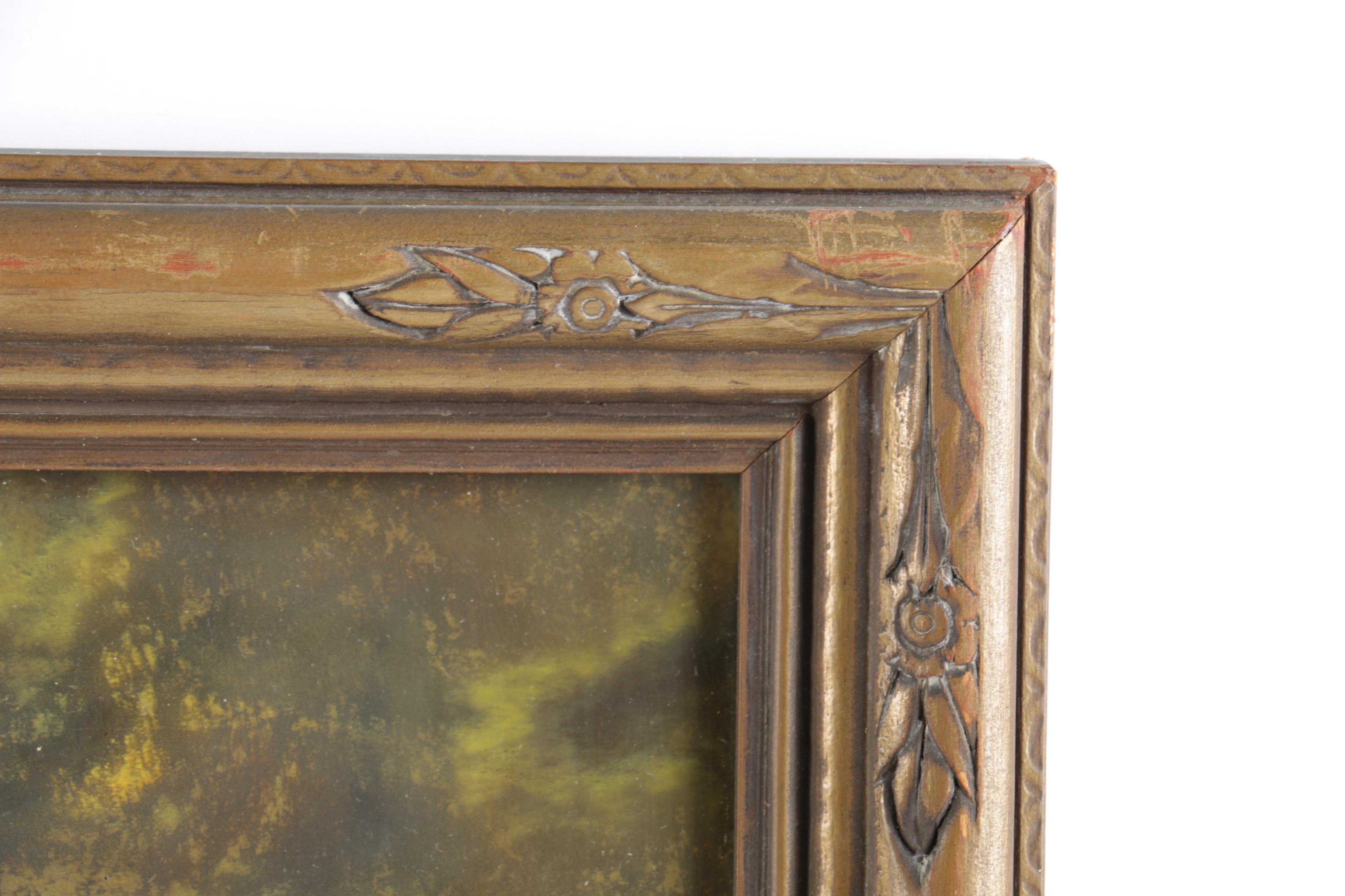 Andrew Gunderson Pastel Drawing on Paper of Wooded Scene