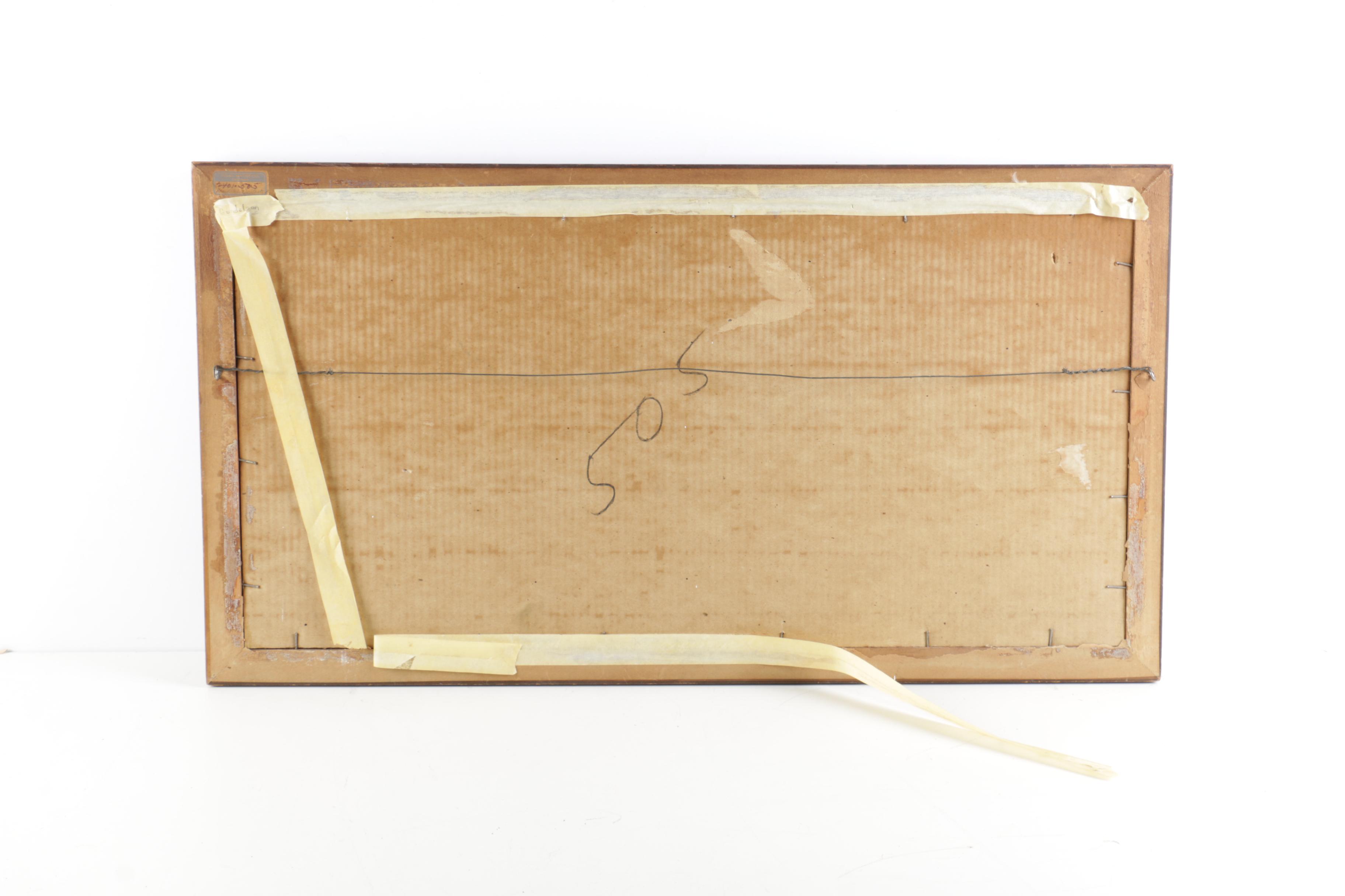 Andrew Gunderson Pastel Drawing on Paper of Wooded Scene