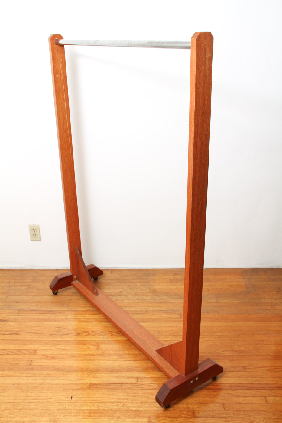 Wood and Metal Clothing Rack