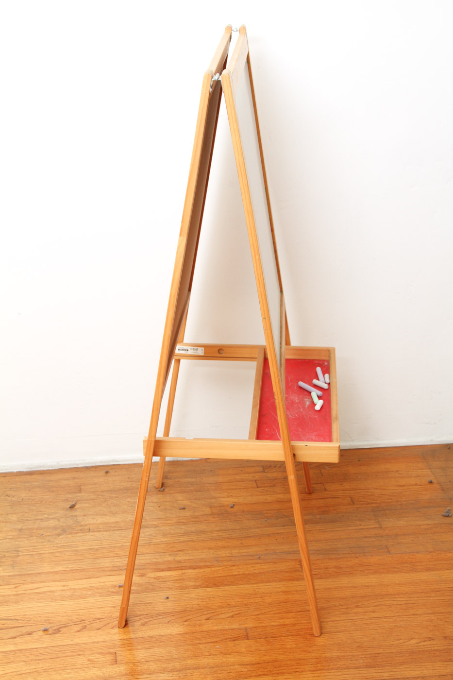 Child's Art Easel with Chalkboard and Wipe Board