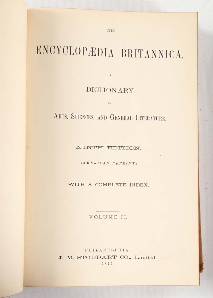Antique Ninth Edition "Encyclopedia Britannica" Collection