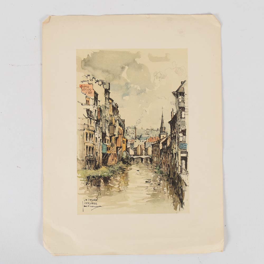 Collection of Unframed Offset Lithographs Including Jan Korthals