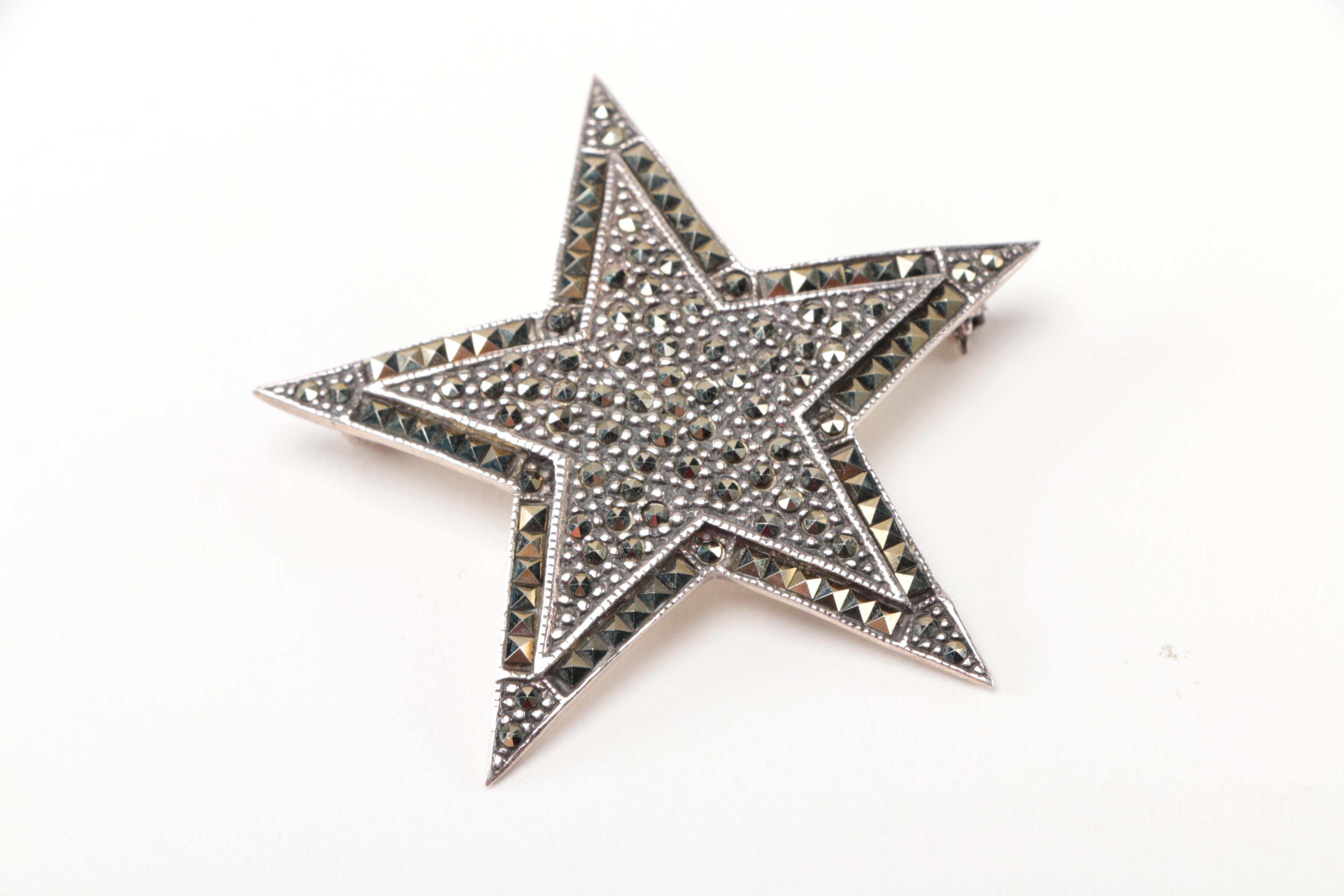 Sterling Silver Jewelry Pieces With Reconstituted Amber