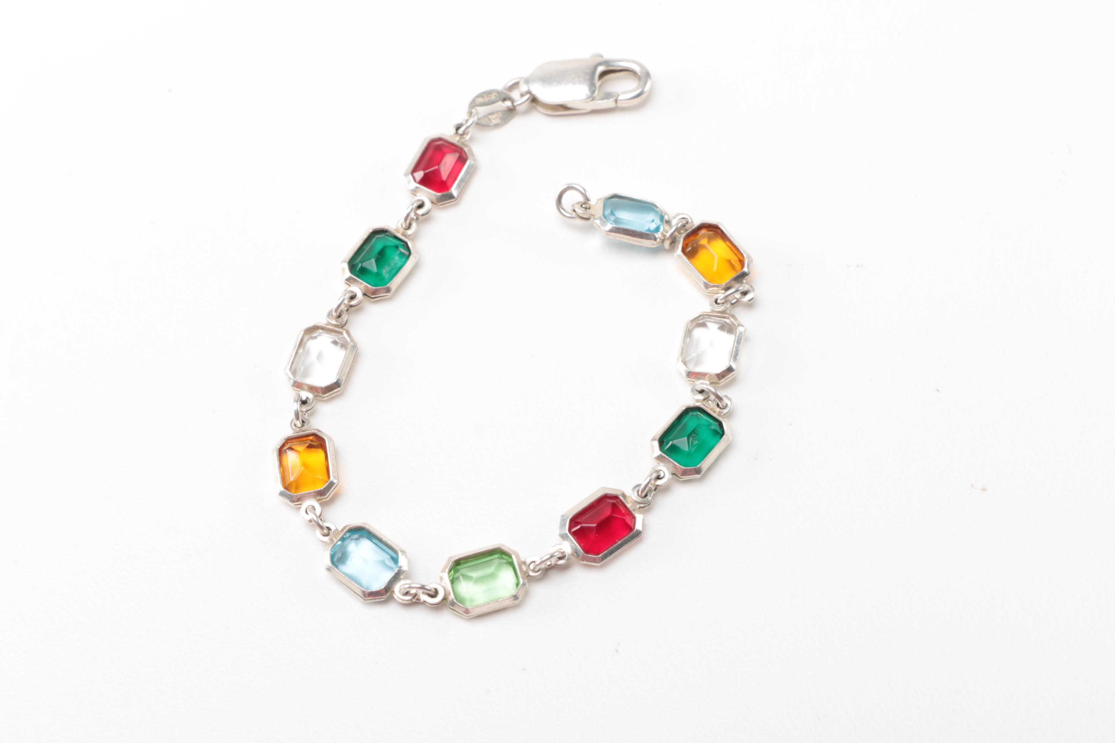 Sterling Silver Jewelry Pieces With Reconstituted Amber