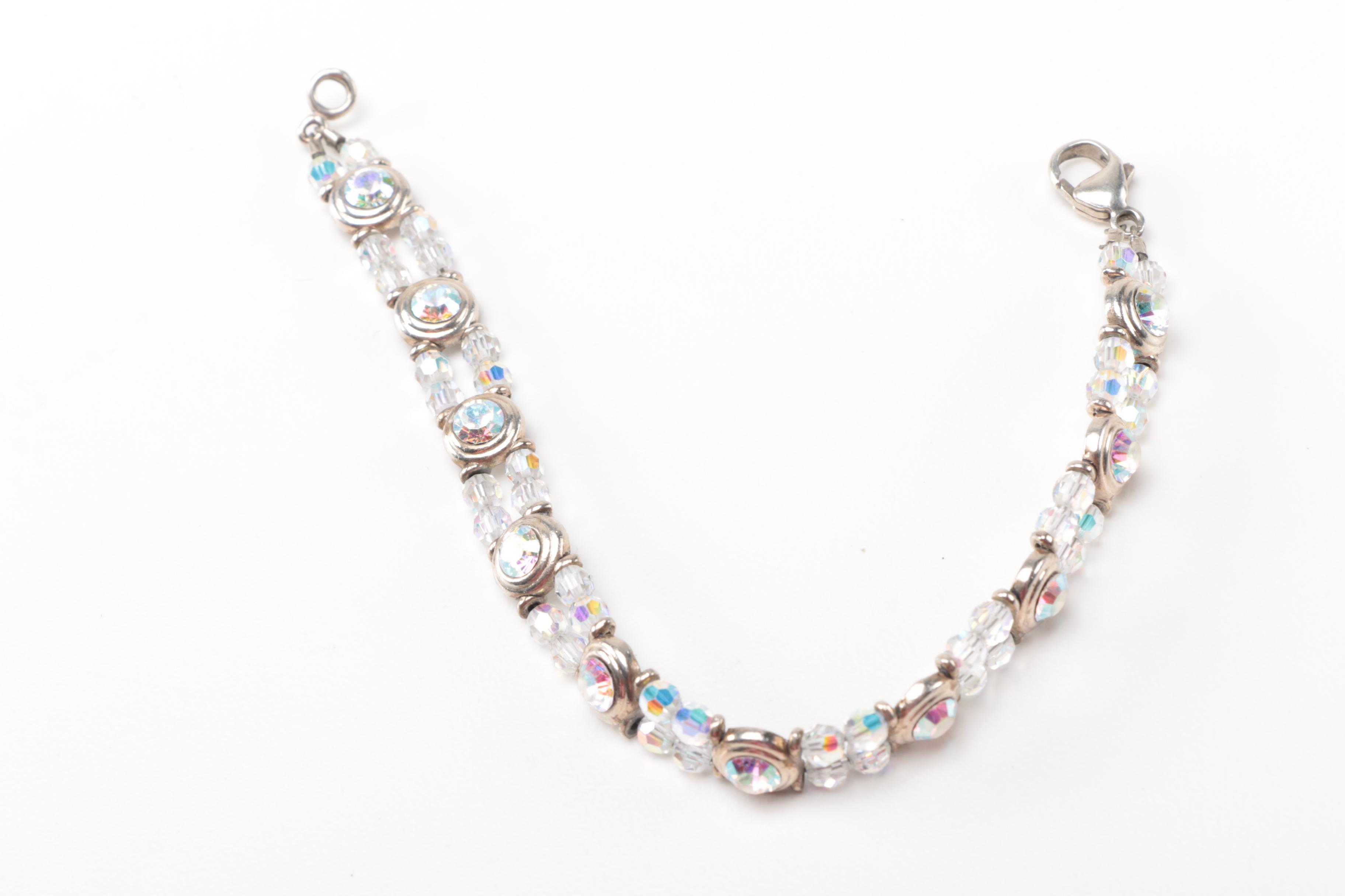 Sterling Silver Jewelry Pieces With Reconstituted Amber