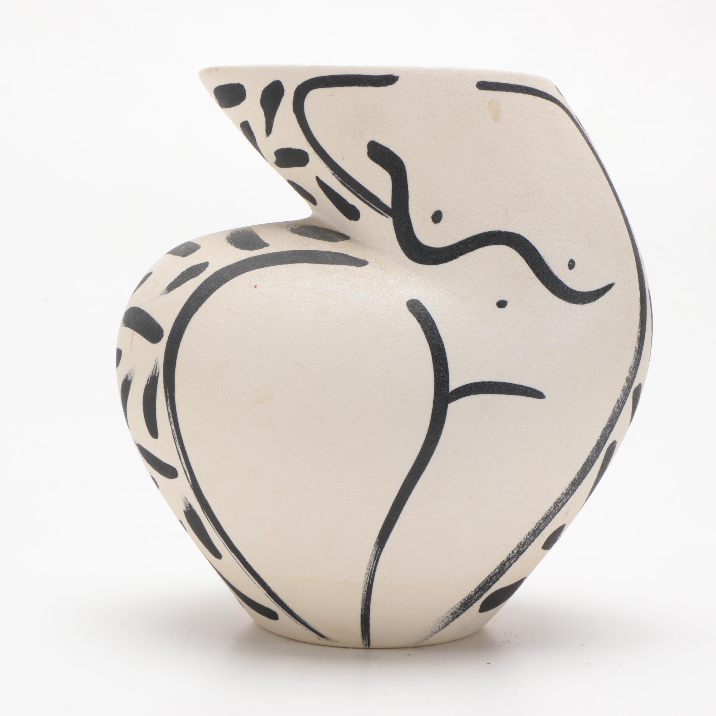 Donna Polseno Ceramic Vase With Female Form