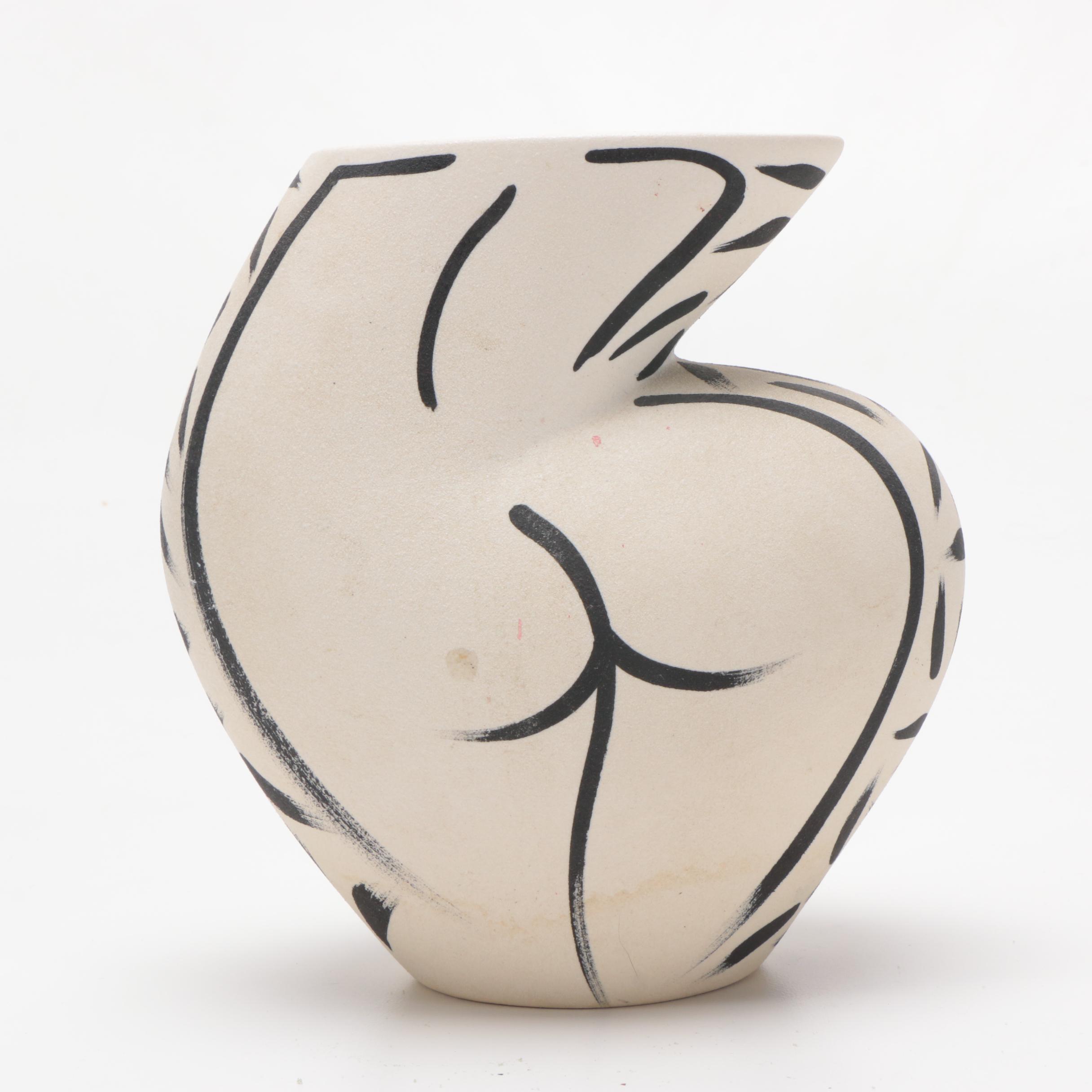 Donna Polseno Ceramic Vase With Female Form