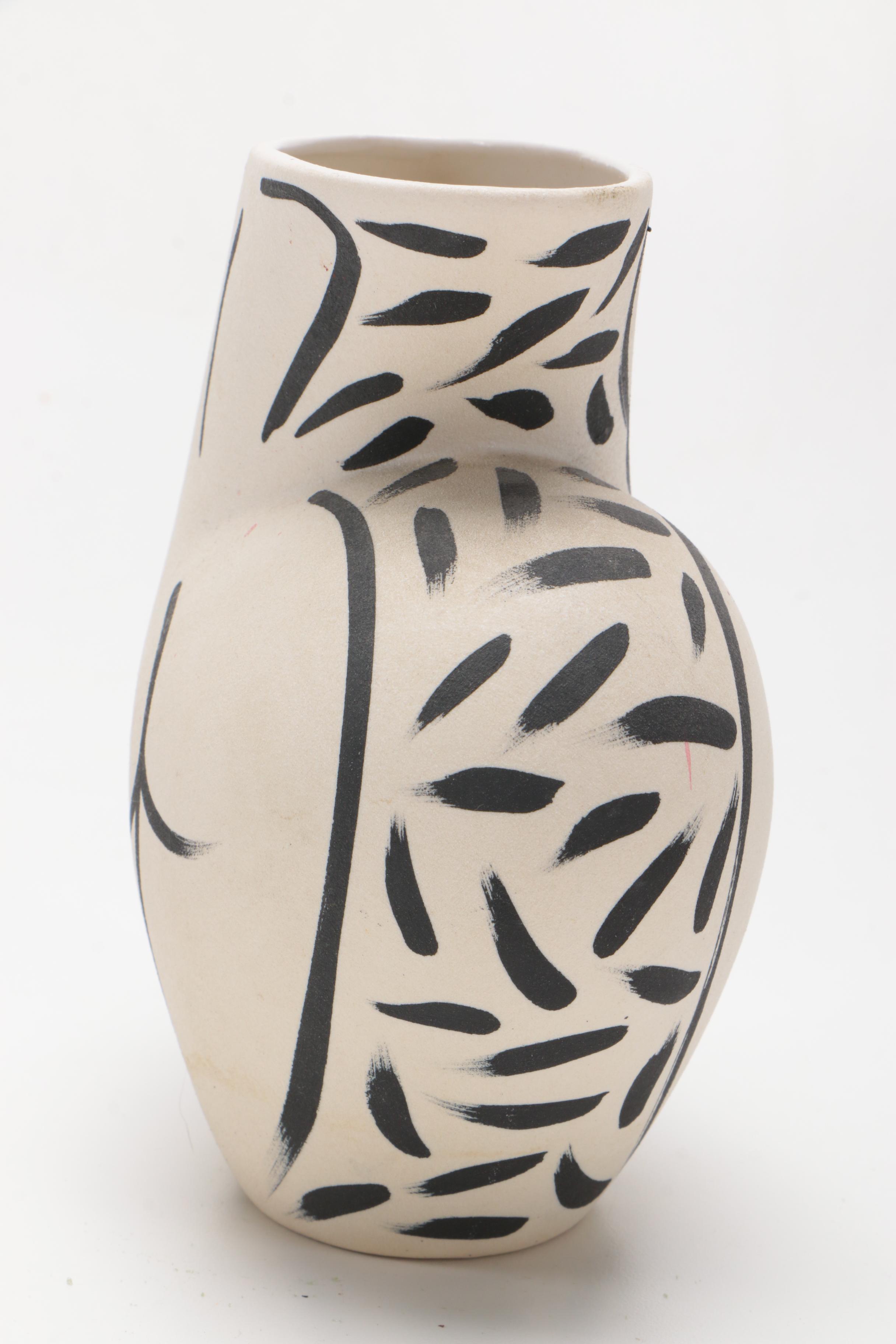 Donna Polseno Ceramic Vase With Female Form