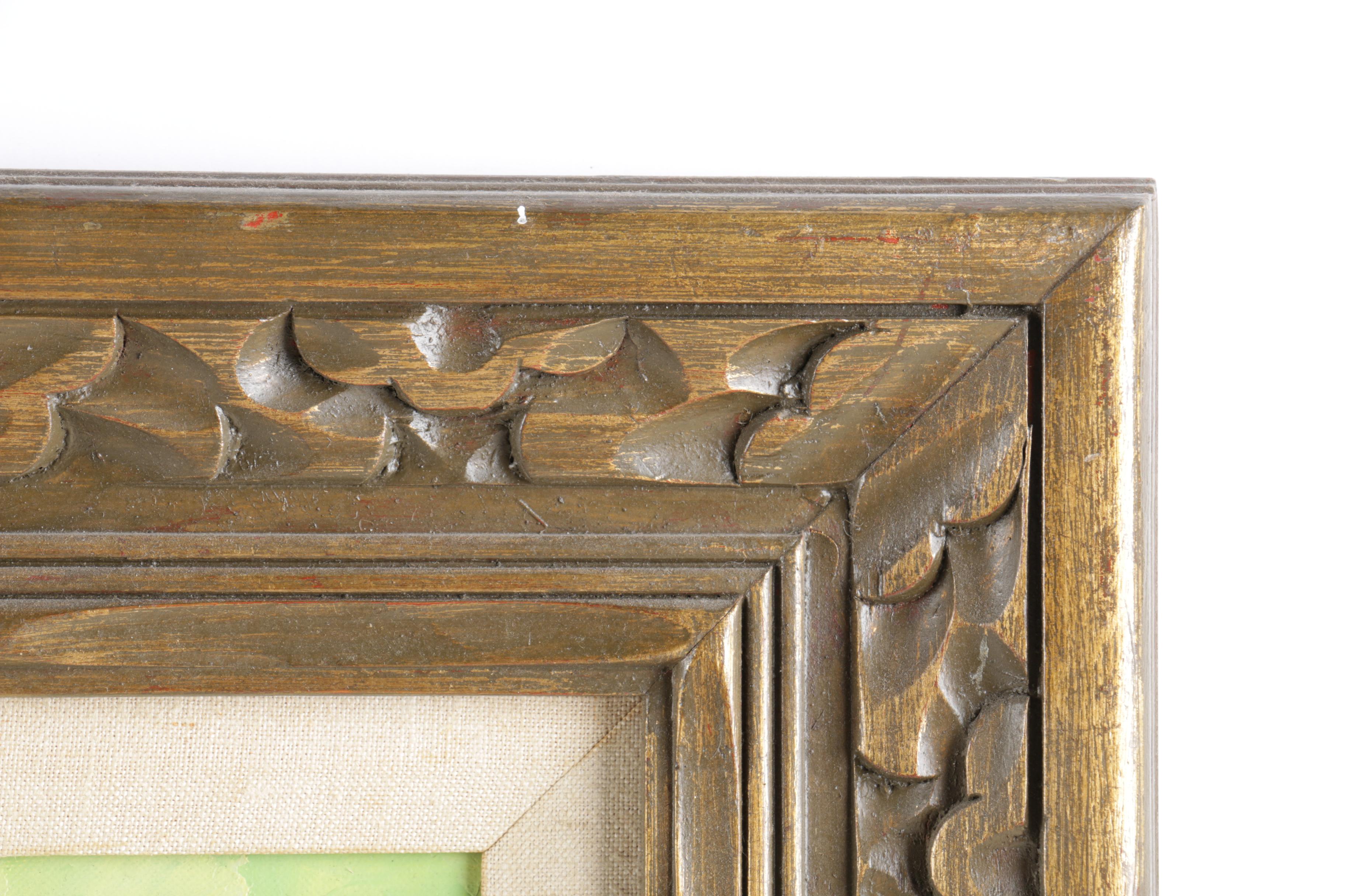 L. Raymond Oil Painting on Canvas of a Dock