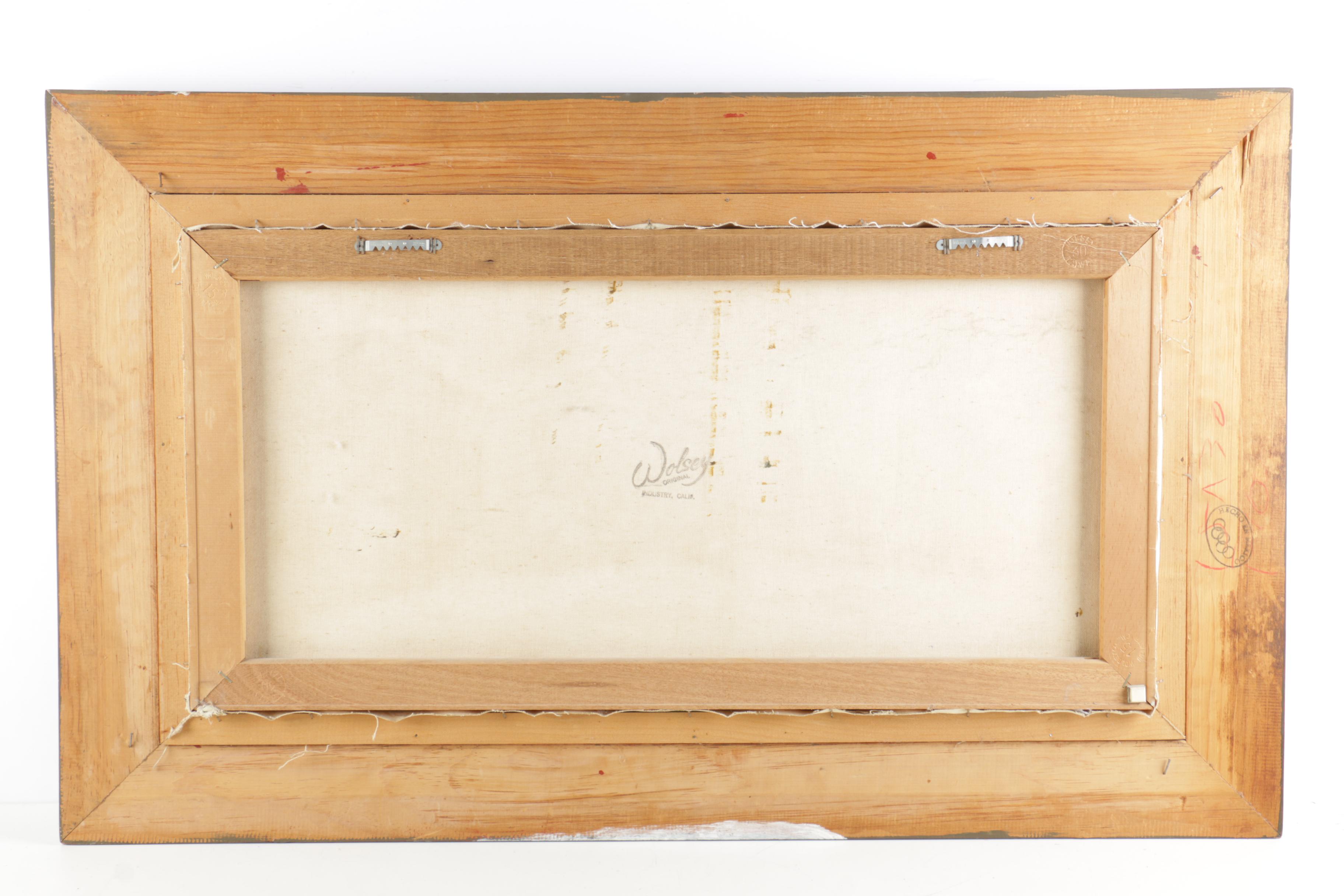 L. Raymond Oil Painting on Canvas of a Dock