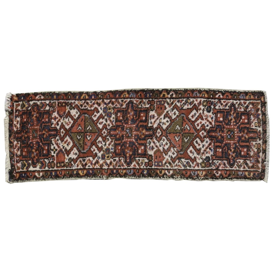 Antique Hand-Knotted Azeri Lamberan Carpet Runner