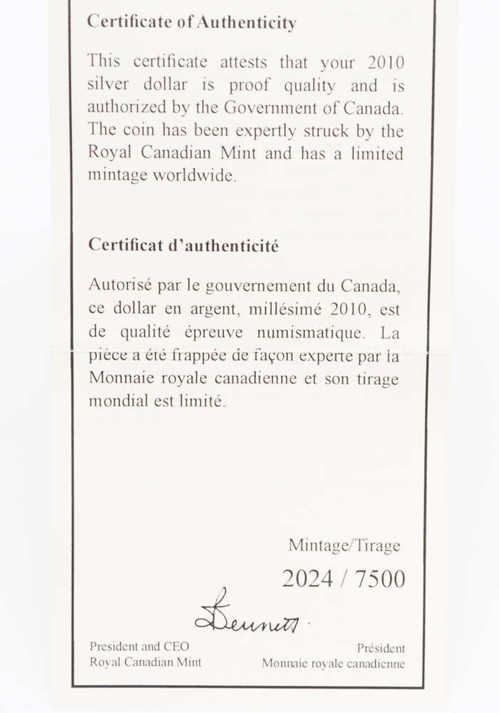 2013 Royal Canadian Mint "Canada Voyageur" Silver Proof Coin