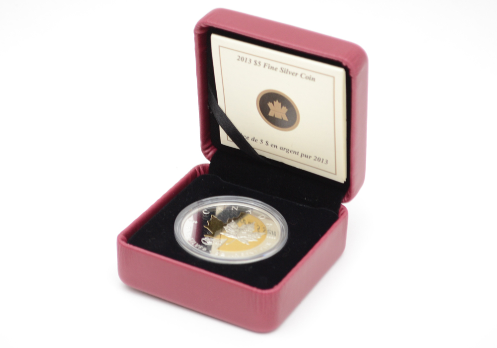 2013 Royal Canadian Mint "25 Year Maple Leaf" Silver Proof Coin