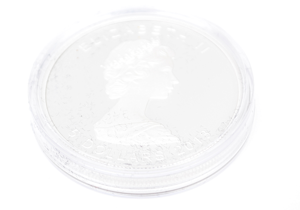 2013 Royal Canadian Mint "25 Year Maple Leaf" Silver Proof Coin