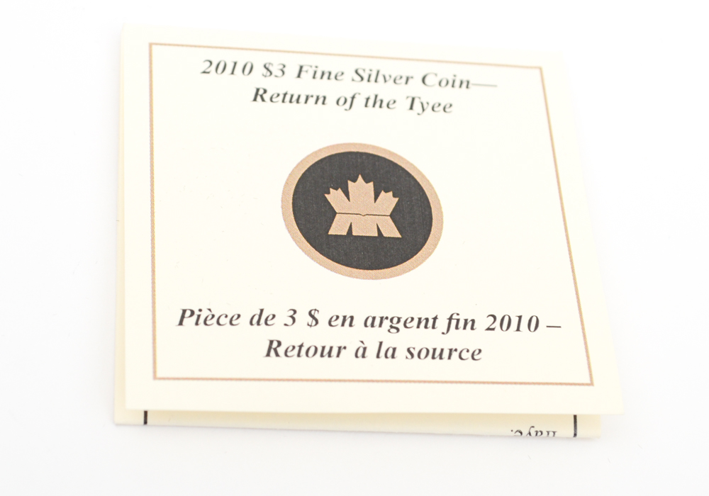 2010 Royal Canadian Mint "Return of The Tyee" Silver Proof Coin