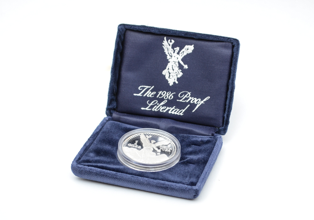 1986 Mexican Libertad Silver Proof Coin