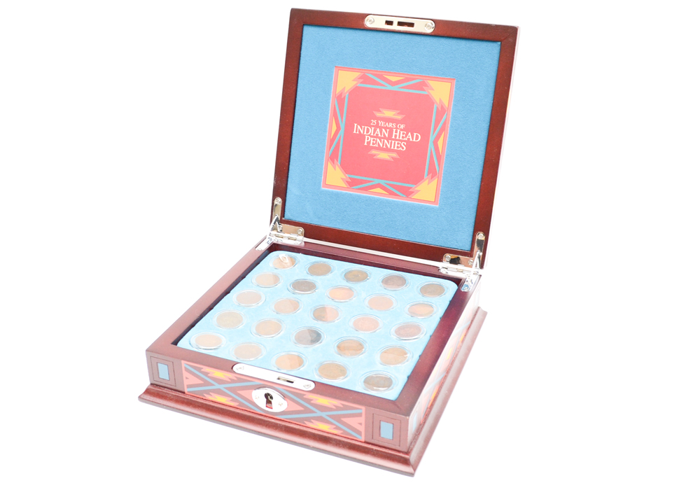 Danbury Mint "25 Years of Indian Head Pennies" Collection