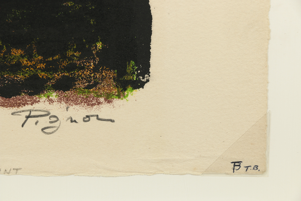 Edouard Pignon Signed Limited Edition Lithograph on Paper "Cocks Fighting"