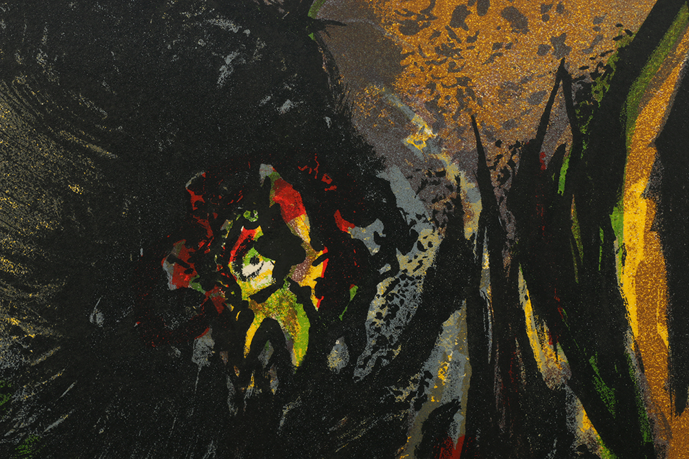 Edouard Pignon Signed Limited Edition Lithograph on Paper "Cocks Fighting"