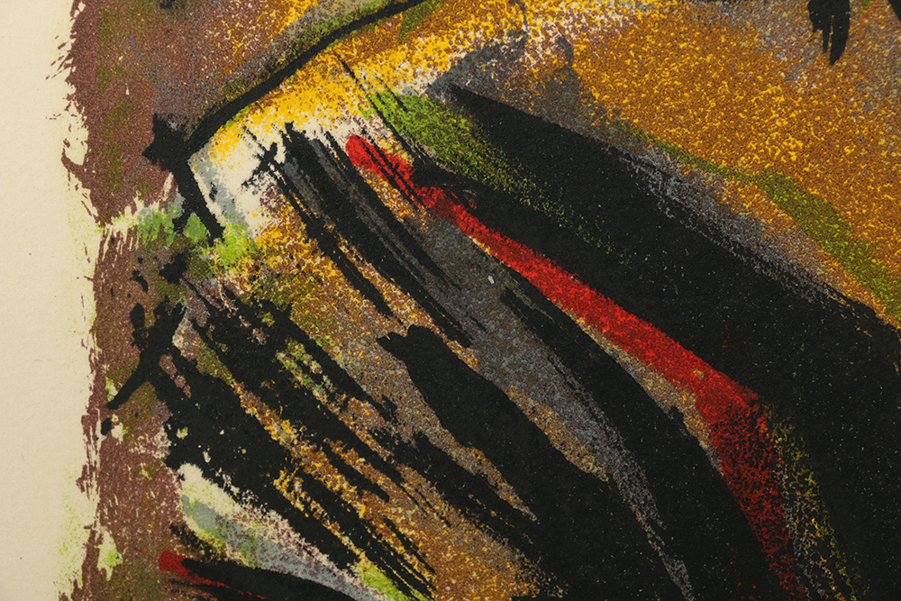 Edouard Pignon Signed Limited Edition Lithograph on Paper "Cocks Fighting"