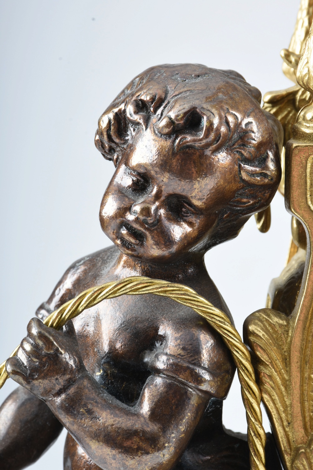 Brevettato Imperial Italy Brass and Marble Garniture Set