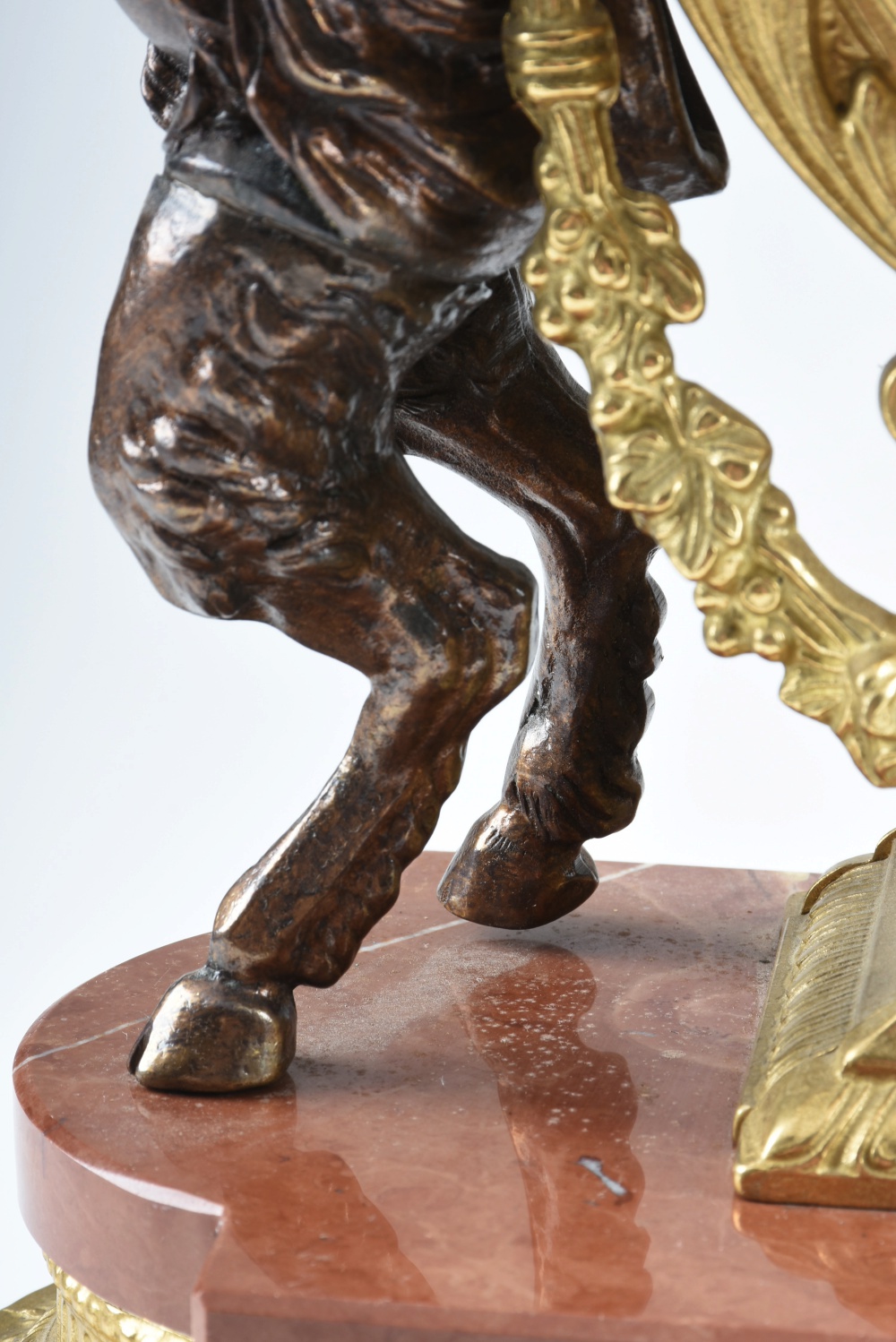 Brevettato Imperial Italy Brass and Marble Garniture Set