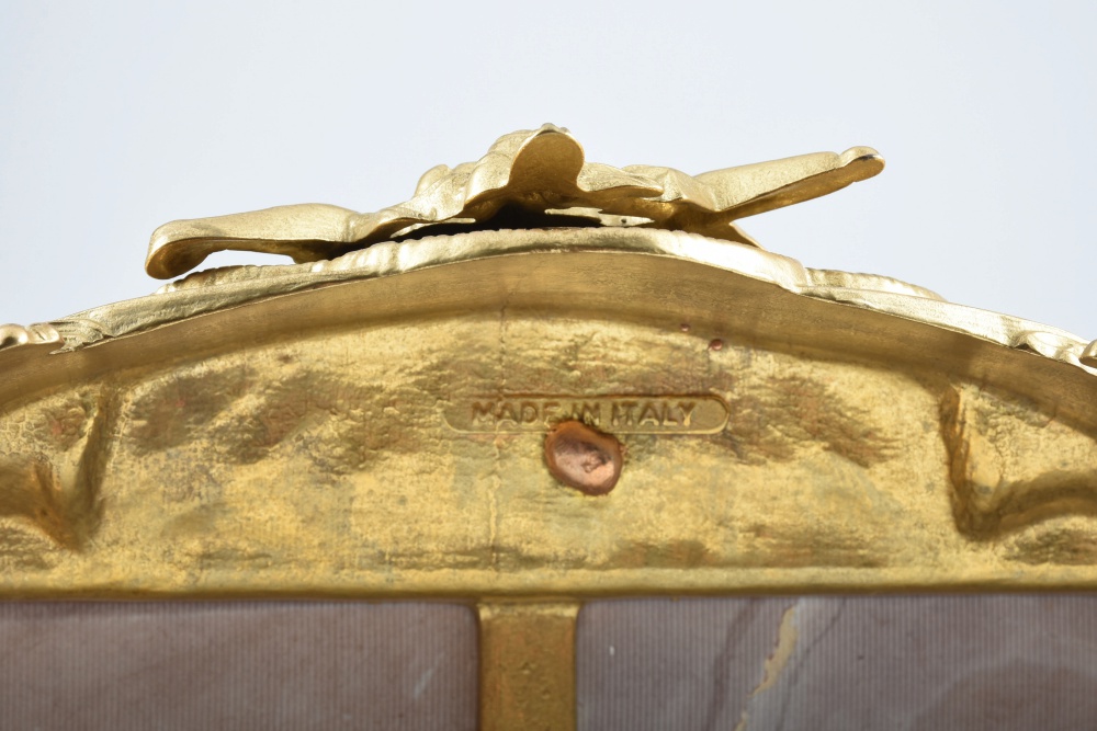 Brevettato Imperial Italy Brass and Marble Garniture Set