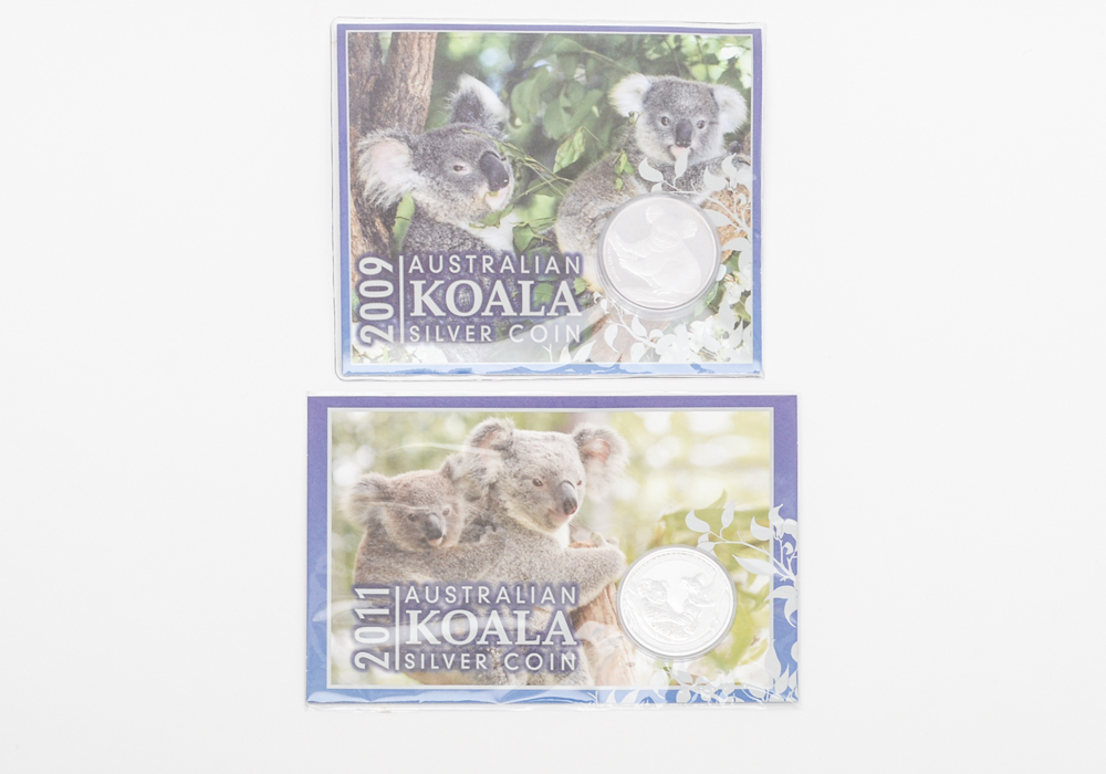 2009 & 2011 Perth Mint Koala Silver Proof Coins
