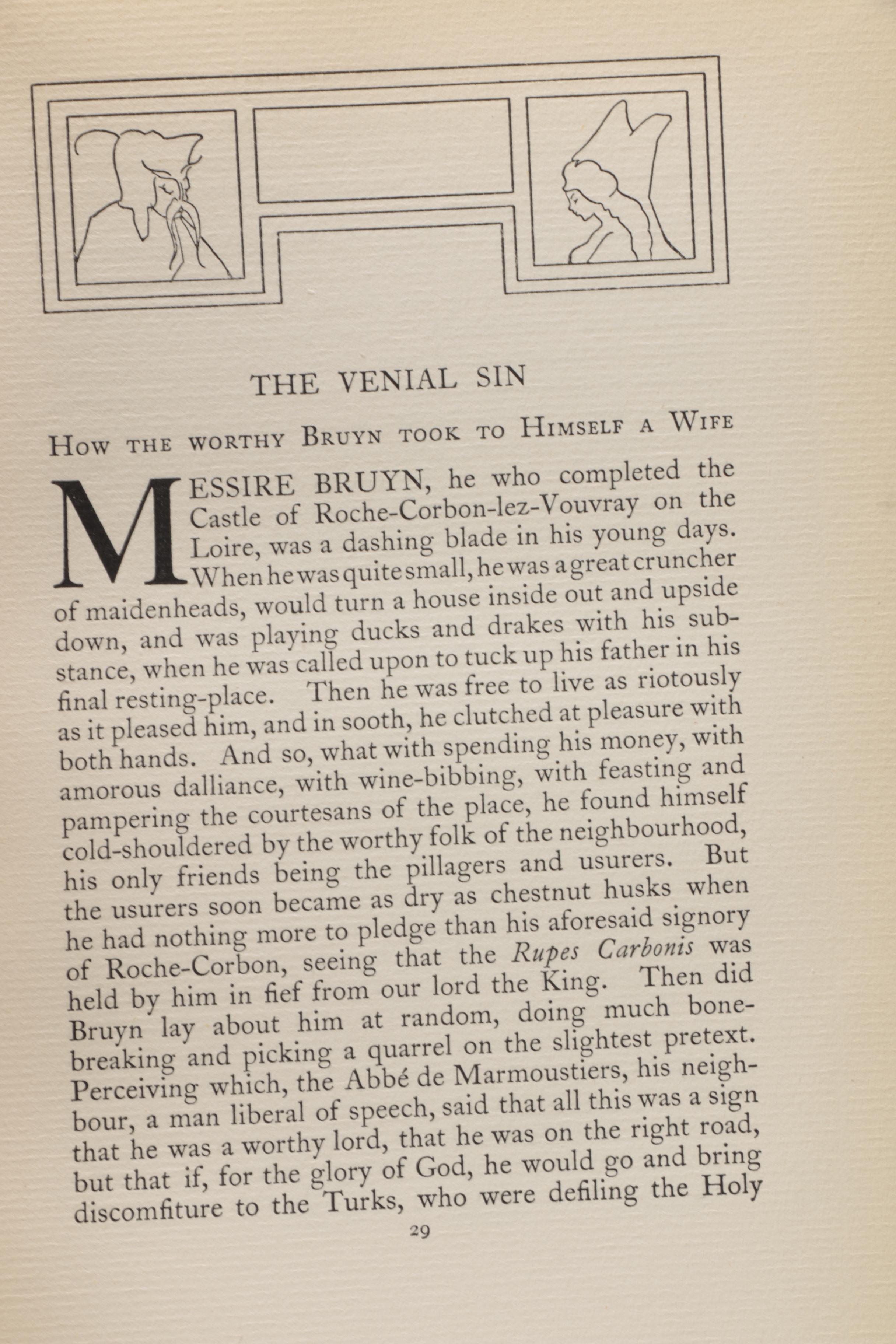 1926 Limited Edition "Ten Droll Tales" by Balzac, Illustrated by De Bosschere