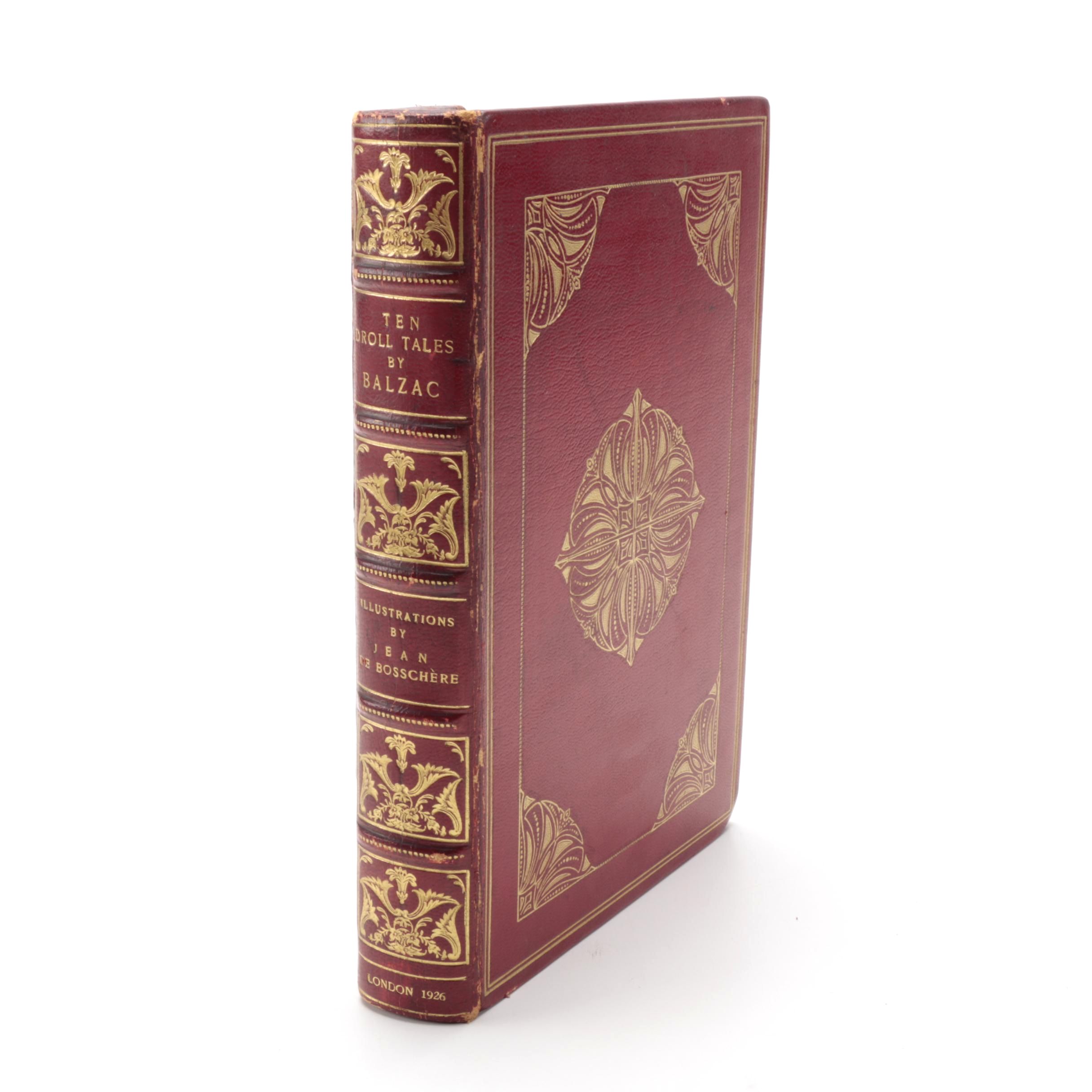 1926 Limited Edition "Ten Droll Tales" by Balzac, Illustrated by De Bosschere