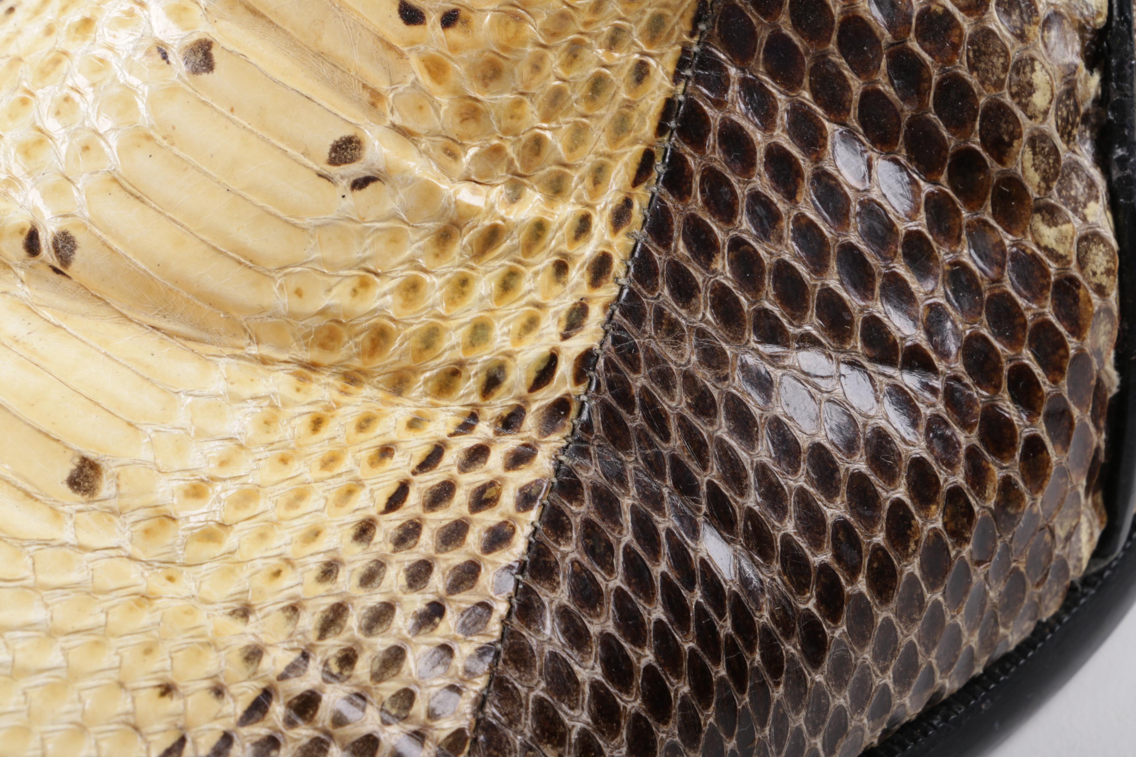 Men's Vintage Genuine Leather and Snakeskin Chelsea Boots