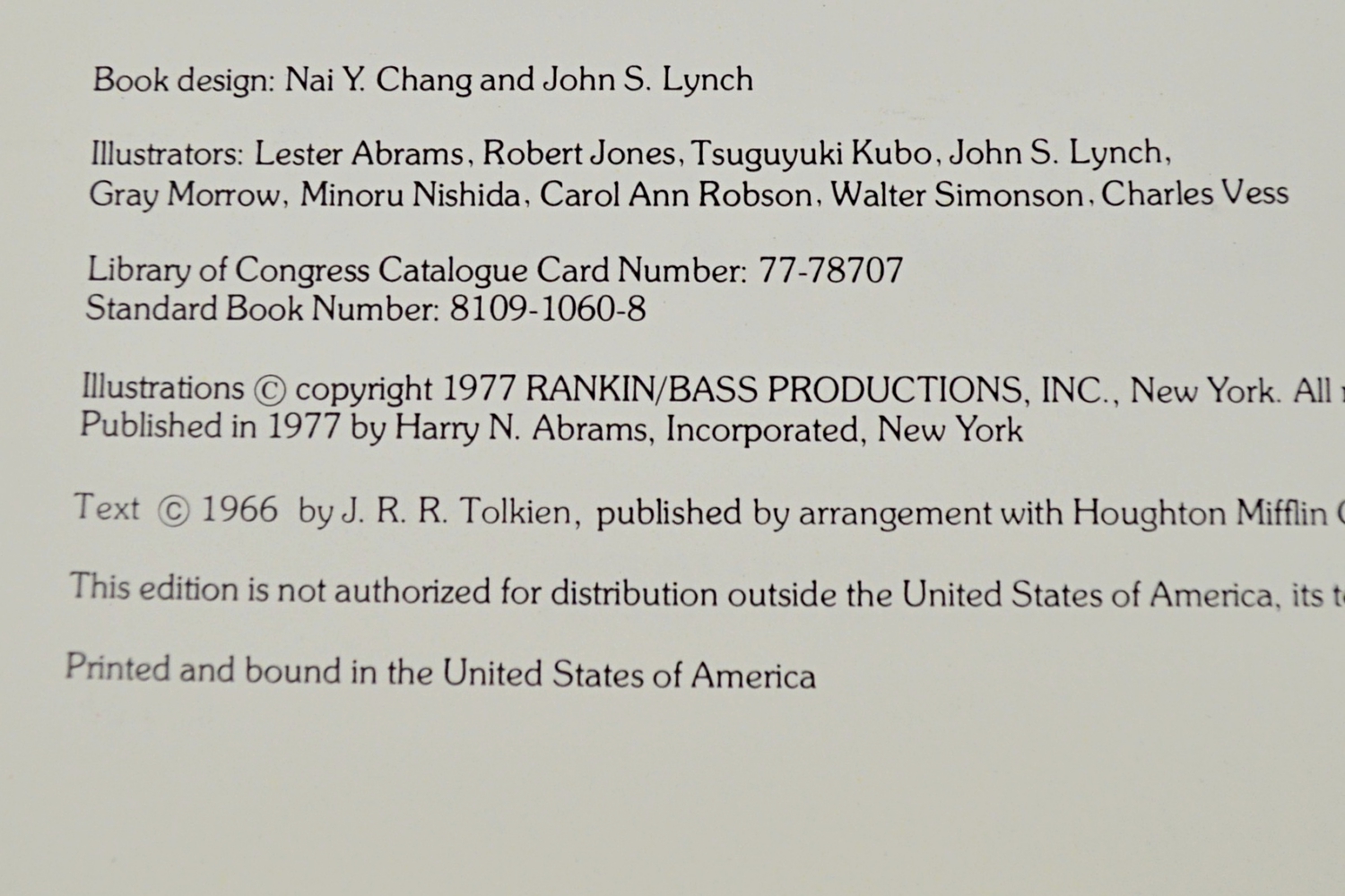 1977 Edition of “The Hobbit: An Illustrated Edition” With Glassine Cover