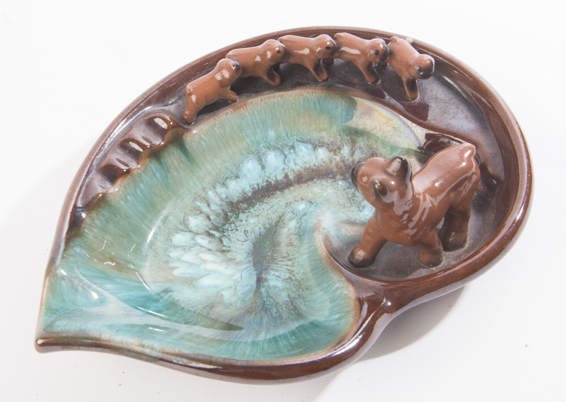 Vintage Tilso Boxer and Puppies Ash Receiver