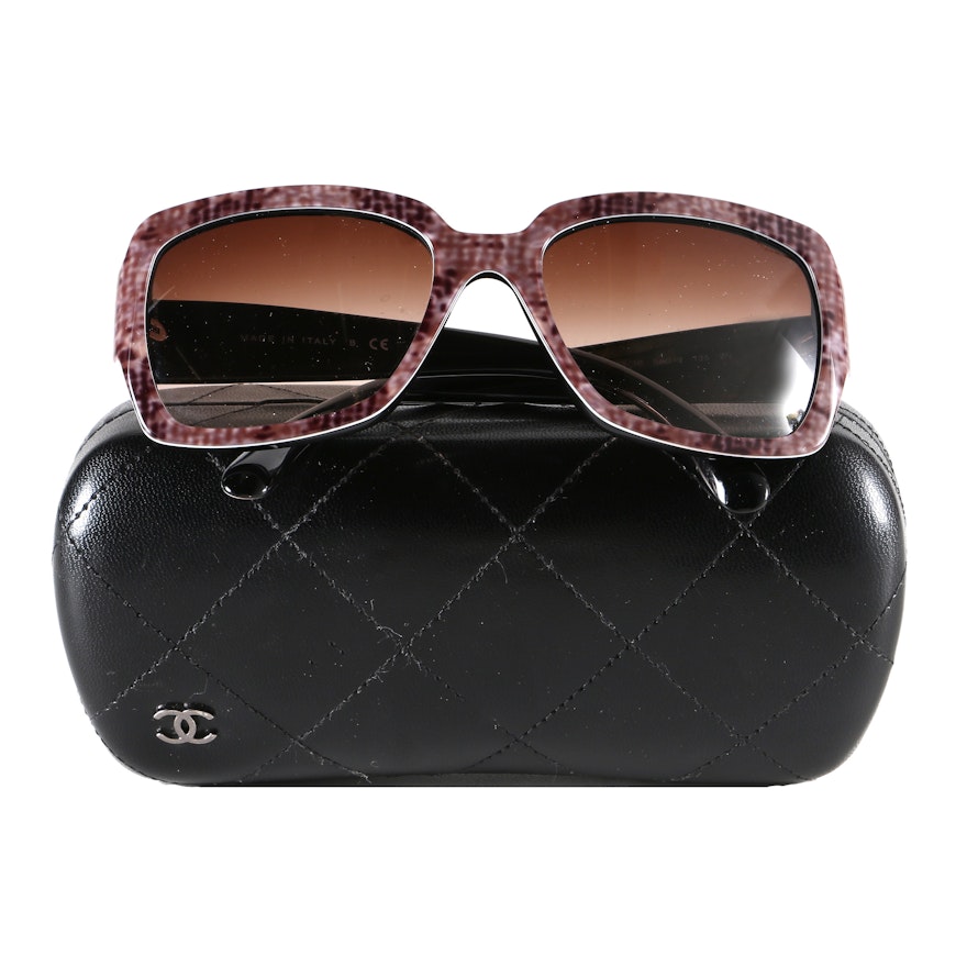 Chanel Tweed Print Sunglasses
