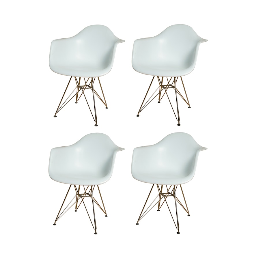 Contemporary Modernist Style Shell Armchairs in the Style of Eames