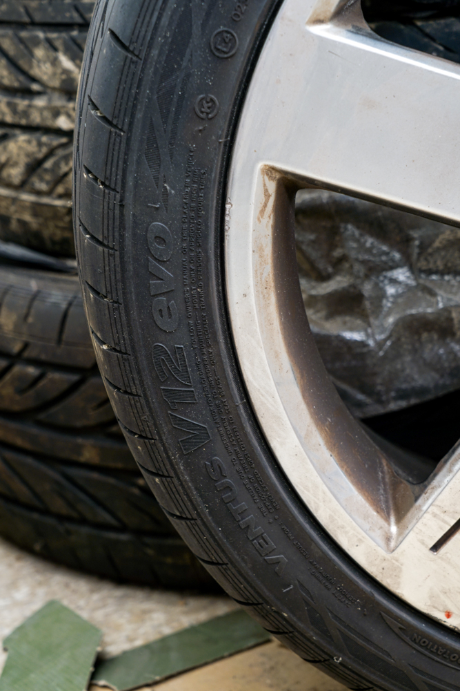 Hankook Ventus V12 EVO Racing Tires with Volvo Rims