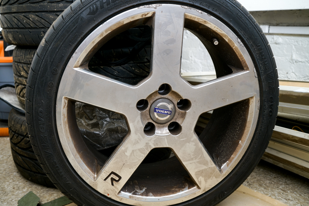 Hankook Ventus V12 EVO Racing Tires with Volvo Rims