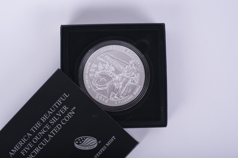2016 Theodore Roosevelt Five Ounce Silver Uncirculated Coin