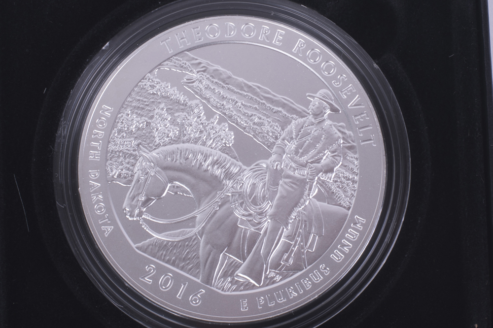 2016 Theodore Roosevelt Five Ounce Silver Uncirculated Coin