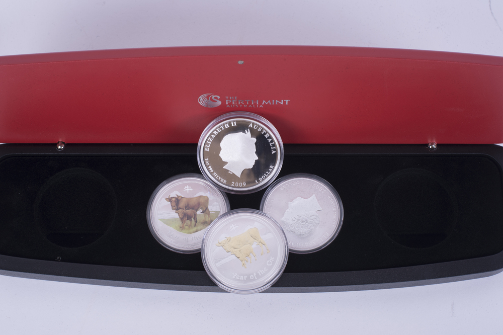 2009 Perth Mint "Year of the Ox" Silver Lunar Typecoin Set