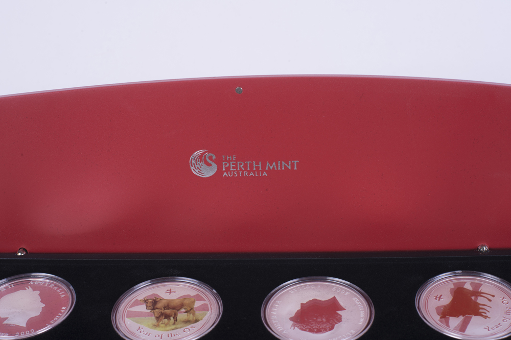 2009 Perth Mint "Year of the Ox" Silver Lunar Typecoin Set
